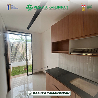Dapur dan taman depan rumah komersil 70x90 pesona kahuripan 11